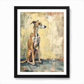 Greyhound Acrylic Painting 5 Art Print