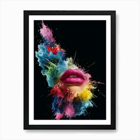 Lips In The Air Art Print