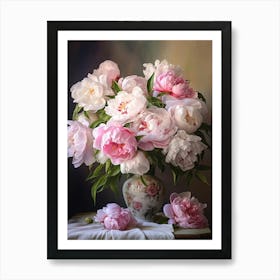 Peony Paradise: Floral Vase Wall Décor Print Art Print