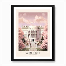 The White House Washington Dc Travel Poster Art Print