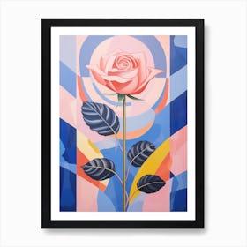 Rose 5 Hilma Af Klint Inspired Pastel Flower Painting Art Print