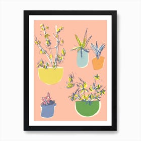 Plants On The Terrace Art Print