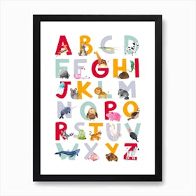 Animal Alphabet Art Print