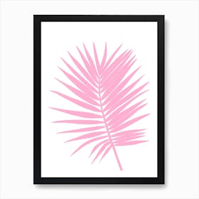 Pink Palm Leaf Art Print