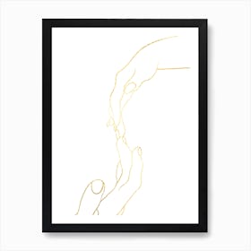 Hand To Hold Ii Line Art Print