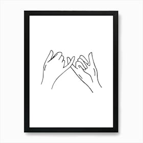 Two Hands Making A Gesture Art Print