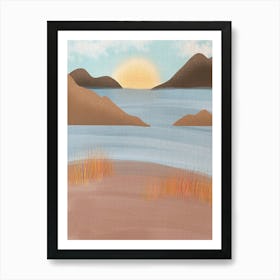 Sunset At The Lake Art Print