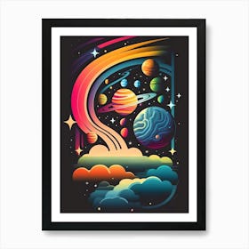 Planets In Space Art Print