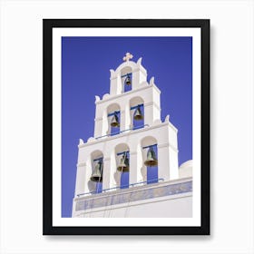 Bell Tower Of Santorini Greece Art Print