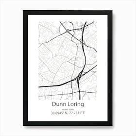 Dunn,United States Minimalist Map Art Print