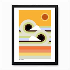 Ride The Wave Sunrise 1 Art Print