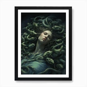 Oil Painting Style Madusa Art Print