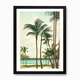 Flamingo Bay Aruba Vintage Art Print