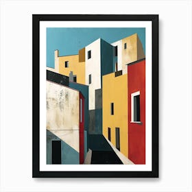 Bologna Beauty: Colorful Residences in the Red City, Italy Art Print