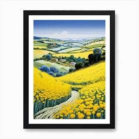 Yellow Fields Art Print