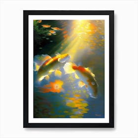 Kinsui Koi Fish Monet Style Classic Painting Art Print