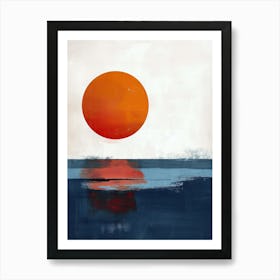 Sunset , Minimalism 3 Art Print