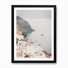 Santorini Ocean View Art Print