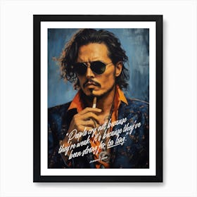 Johnny Depp Art Quote Art Print