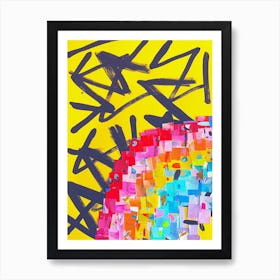 Yellow Rainbow Left Art Print