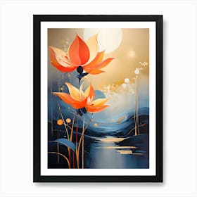 Lotus Flower Painting 2 Art Print