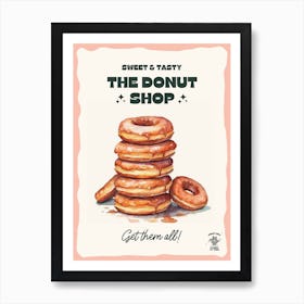 Stack Of Cinnamon Donuts The Donut Shop 2 Art Print