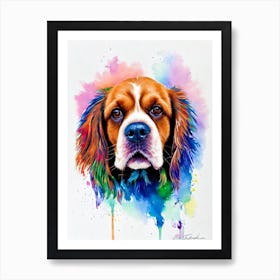 Sussex Spaniel Rainbow Oil Painting Dog Art Print