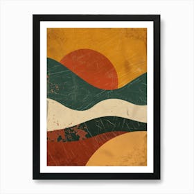 Sunset In The Mountains 52 Art Print