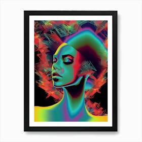 Mysterious, portrait , sixties, "Everlasting Emotion" Art Print