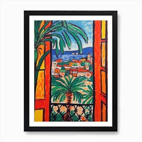 Window View Of Havana In The Style Of Fauvist 2 Art Print