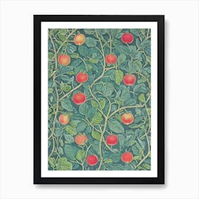 Rose Apple Vintage Botanical Fruit Art Print