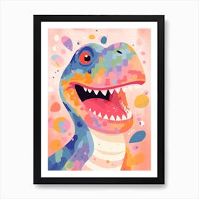 Colourful Dinosaur Megalosaurus Art Print