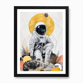 Astronaut In Space Art Print