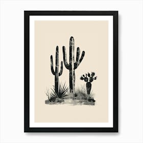 Cactus In The Desert Art Print