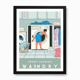 Front Loading Laundry Art Print