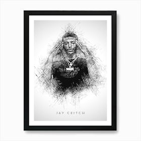 Jay Critch Rapper Sketch Art Print