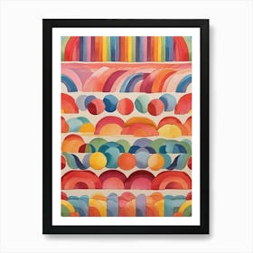 Half Moons Rainbow Art Print Art Print