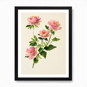 Heather 2 Vintage Flowers Flower Art Print