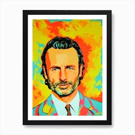 Andrew Lincoln Colourful Pop Movies Art Movies Art Print