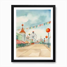 Amusement Park Art Print