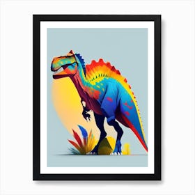 Saltasaurus 1 Primary Colours Dinosaur Art Print