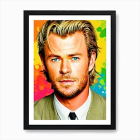 Chris Hemsworth Colourful Pop Movies Art Movies Art Print