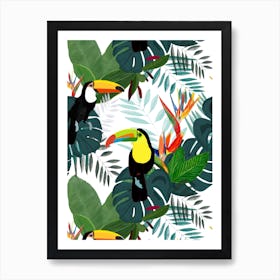 Toucan Bird Of Paradise Art Print