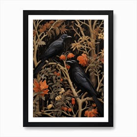 Dark And Moody Botanical Baldpate Art Print