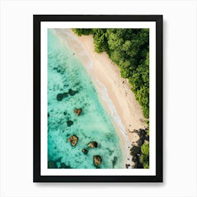 Aerial View Of A Tropical Beach 15 Art Print