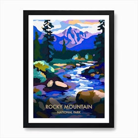 Rocky Mountain National Park Travel Poster Matisse Style 6 Art Print