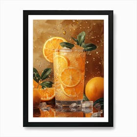 Orange Juice In A Glass 1 Art Print