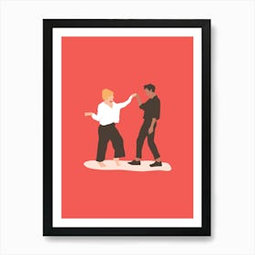 Minimalist Couple Dancing Art Print