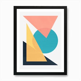 Geometric and colorful shapes 2 Art Print