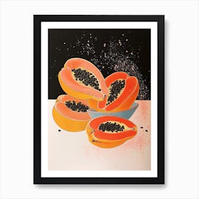 Art Deco Papaya 1 Art Print